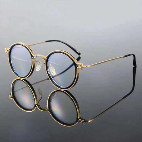 Lesebrille rund metall anti - lesebrille,