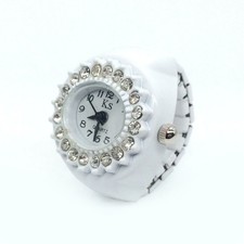 Elegante Strass Ring Uhr für