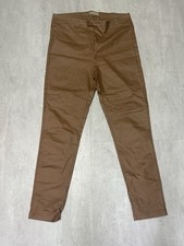 Hose SOYAONCEPT Leder Leggins 46 Beige/Braun mit Fleck