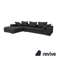 La Nuova Casa Liverpool Stoff Ecksofa Grau Recamiere links Sofa Couch