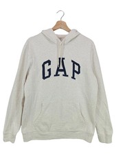 GAP Kapuzenpullover Damen Gr. 36/S Weiß Casual Hoodie Logo Print