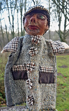 Künstler Hand Spiel Puppe Gauner - alt - ca. 25 cm - Handarbeit - Unikat Sammler