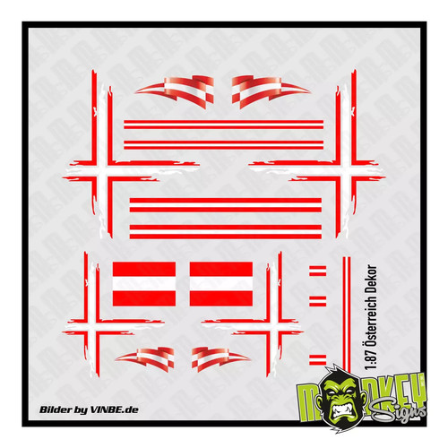 Waterslide decal spur h0 - 1:87,