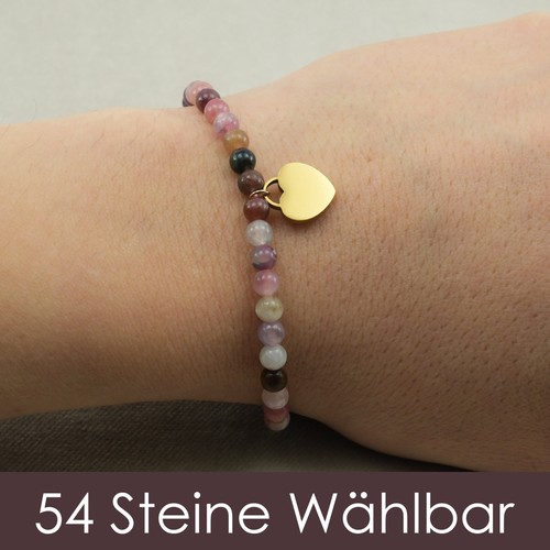 Herz armband naturstein - herz, 54