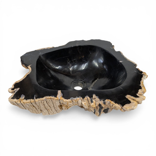 Versteinertes holz waschbecken - versteinertes,