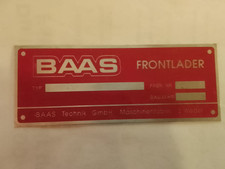 Typenschild Frontlader Schild Baas Hinweisschild Zeichen 104 Deutz Hanomag Fendt