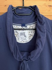 Cecil Damen XL 42/44 Tunika Pullunder Graublau A-Form Lagenlook Sehr Gepflegt