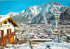 Ak Mittenwald gegen Karwendelgebirge, Winterpanorama
