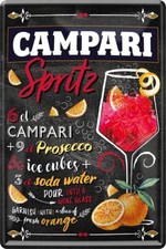 Schilderkreis24 – Blechschild Cocktail Rezept  “Campari Spritz“ Bar Deko