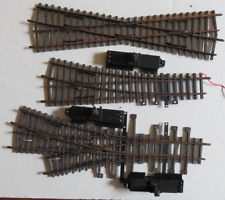 PILZ H0  Weiche 15°  rechts  + 3 Wegweiche  mit Pilz-Antrieb + Pilz Kreuzung 15°