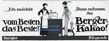 Berger Kakao Pössneck Reklame von 1914 Pösneck Wünschendorf Pudel Verkäuferin