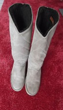 " FABRIZIO "  Wildleder -  Damenstiefel beige  Gr. 39 Wildlederstiefel Damen