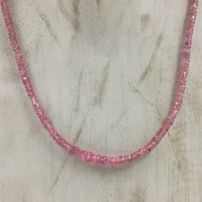 Pink Saphir Kette Linse fac
