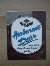 HERBORNER DRIVE- BÄRENBRÄU 80ziger Jahre-  AUFKLEBER/STICKER  OVAL ca. 8 x 7cm