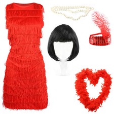 Rotes flapper kleid - flapper,