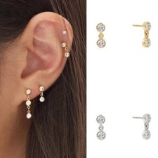 Diamond Ear Stud Chain Single
