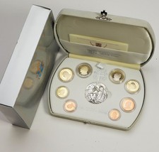 VATIKAN KMS 2003 PP + Medaille 925er Ag, 45 g "Hommage an Leonardo" Etui + Zert.