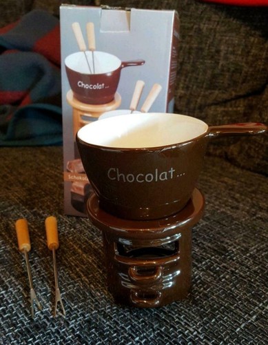 Schokoladen fondue set - schokoladen, fondue-set