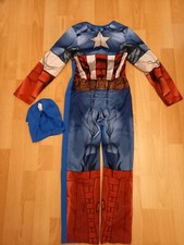 Marvel Avengers Captain America Kostüm Kinder  7-8 Jahre Karneval Fasching 