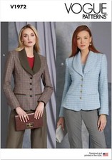Schnittmuster Damenblazer, Damenjacke Vogue v1972 32-40/42-50