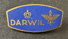 Einstecker, DARWIL - SCHWEIZERUHR - GROSSES ALTES EMAILLE-PIN-ABZEICHEN