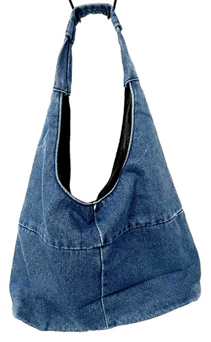 Jeanstasche halbmond hobo bag - halbmond,