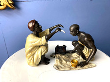 Bronze skulptur Arabische Barbier Szene Wiener Stil nach Franz Bergman