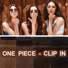 Ein Tressen Echthaar Clip in