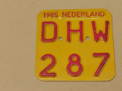 Nummernschild niederlande 1985 - niederlande,