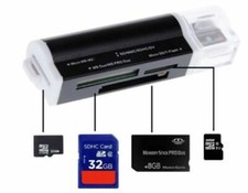 M2 Kartenleser Karten Leser Cardreader Micro SD Card Reader USB schwarz SDXC