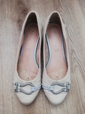 "Tamaris" Leder-Ballerinas creme-beige, Gr. 40