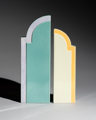 Rare postmodern ceramic vase - postmodern,