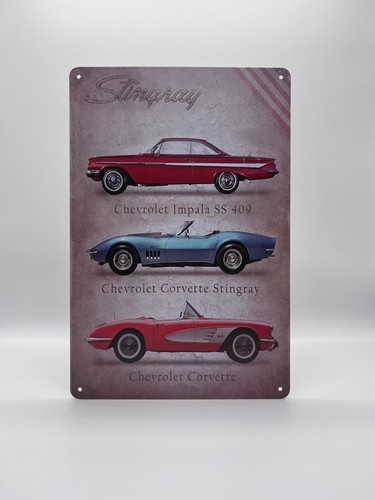Blechschild corvette stingray - blechschild,
