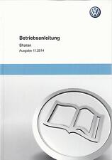 VW SHARAN 2 Betriebsanleitung 2014 / 2015 Handbuch Bedienungsanleitung BA