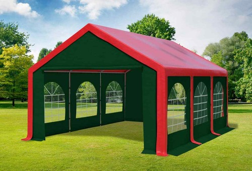 Partyzelt 4x6m rot grün - rot,