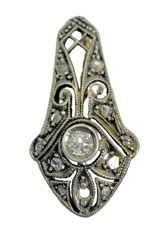 Art deco anhänger - anhänger, 18k