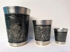 Zinnbecher Set 3 verschiedene