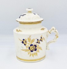 GEORGISCHER WORCESTER PORZELLAN BLUMEN SENFTOPF um 1770 BONNETT SAMMLUNG