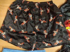 Satin Boxershorts Comic 2000er Gebraucht Größe L Magnum Auto Gummi Ausgeleiert 