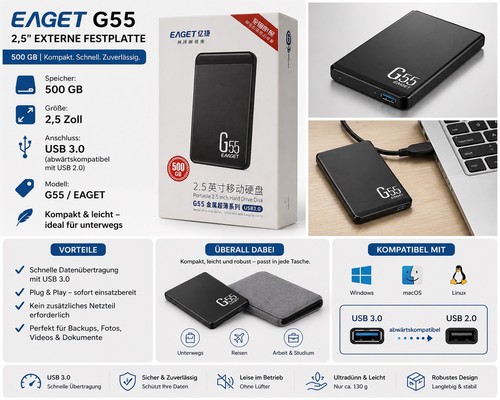 Externe festplatte 500 - externe,