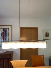Pendelleuchte Halogen für Esstisch, dimmbar, 80 cm lang, 13 cm hoch