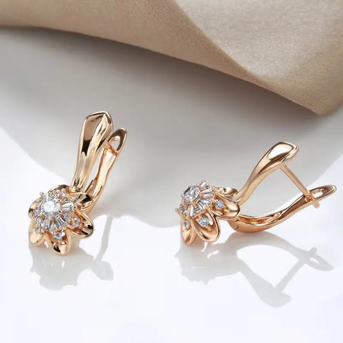 Elegante 585 rosegold ohrringe - elegante,