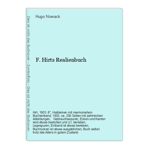 Hirts realienbuch nowack - f.,