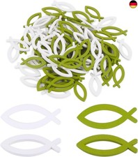 100 Stück Holz Fisch Deko