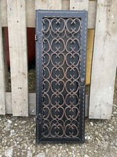 Kamintür 66x25x7 cm Kachelofentür Ziergitter Edelstahl schwarz/Bronze Ofentür