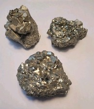 3 Stück Pyrit Kristallstufen
