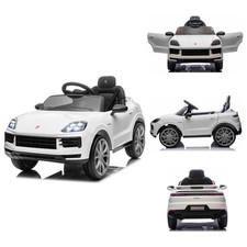 Porsche Cayenne 25W 2 Motoren V8 Kinderauto Kinderfahrzeug Elektroauto Weiß