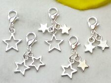 Charms Anhänger STERN Charm *Star Sternen Hellsilber für Armband Kette Auswahl