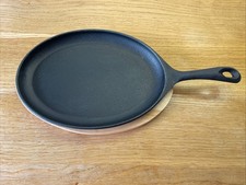 Grillplatte Gusseisen Steakteller Teller für Grill, Backofen, Elektroherd