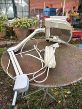 LUXO JAC Grau / Weiß Lampe Tischlampe Arbeitsleuchte mit Tischfuss funktioniert